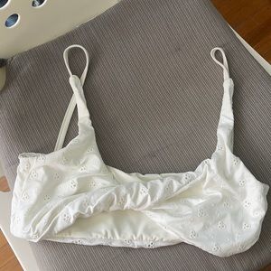 White swimsuit top dippin daisys